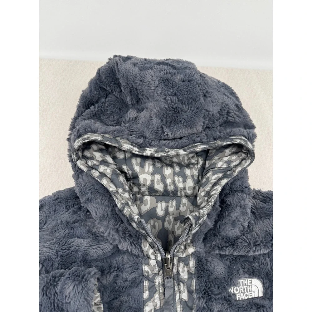 The North Face Girls Reversible Hooded Mossbud Swirl Parka Jacket Large 14/16